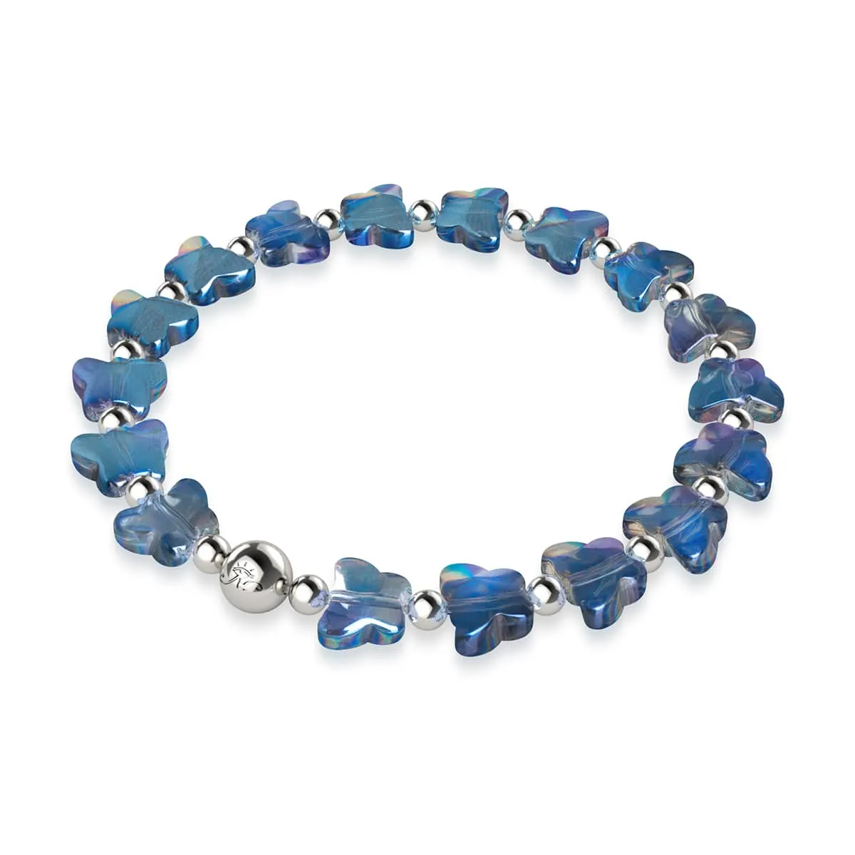 Aegean Sea | Silver | Mystic Blue Butterfly Bracelet