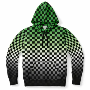 Aromantic Pride Black Checkered Pullover Hoodie