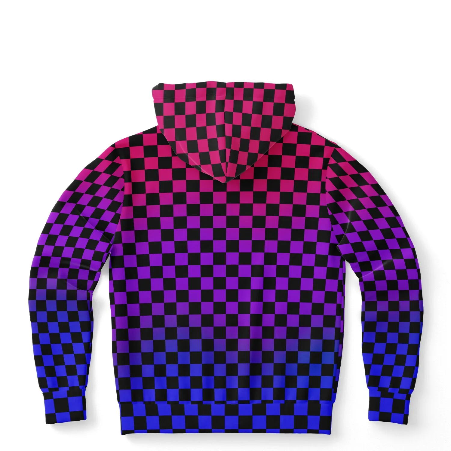 Bisexual Pride Black Checkered Pullover Hoodie