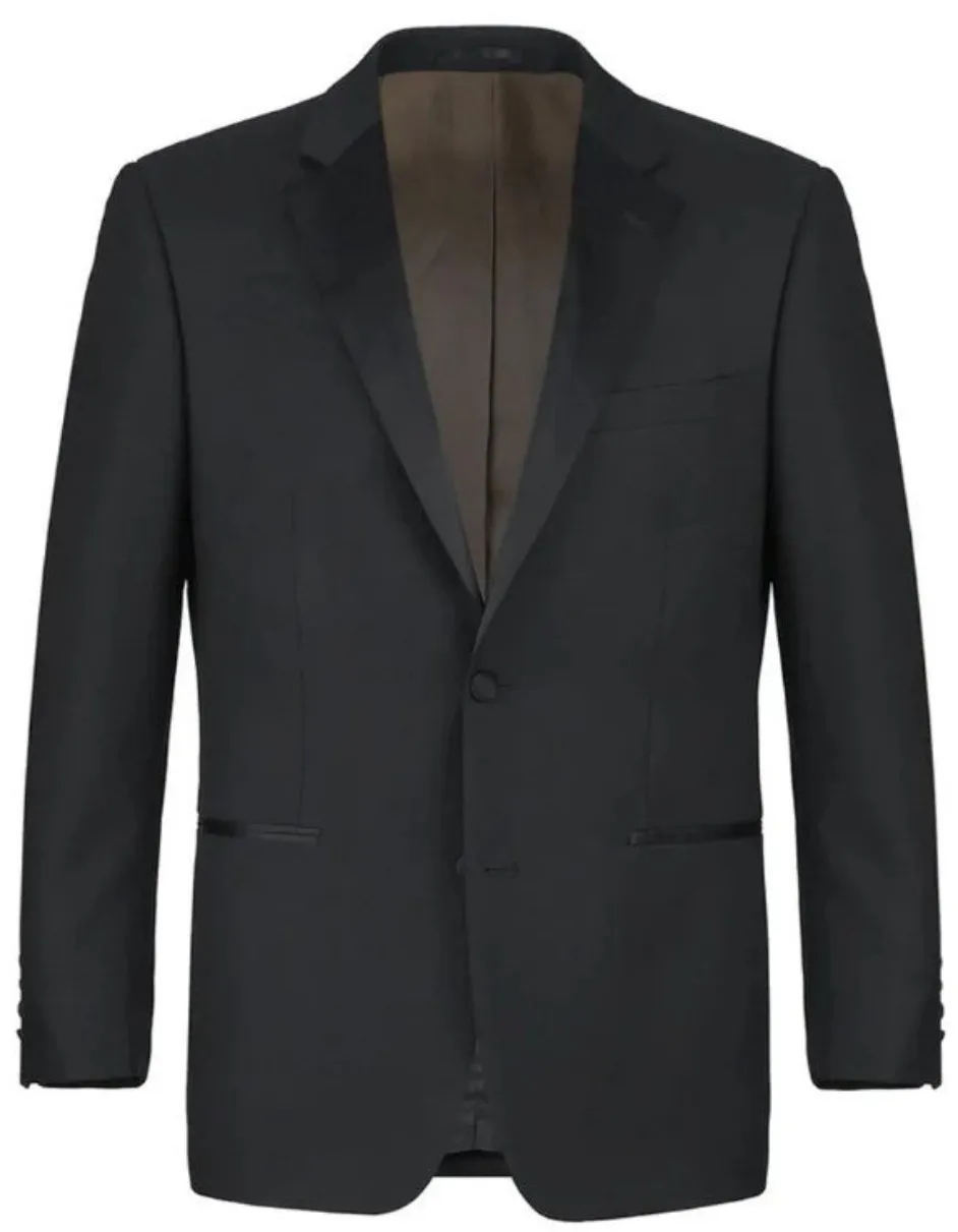 Black Tuxedo - Single Breasted Welt Chest Pocket Mens Wedding Suit - Black Prom Suit