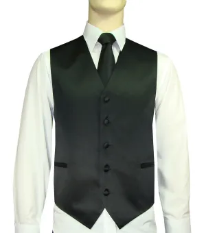 Black Vest and Tie Set