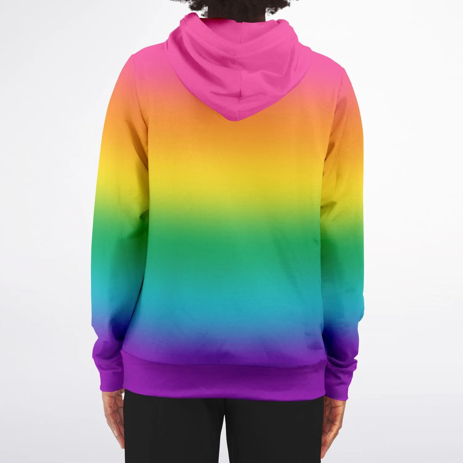 Bright Rainbow Ombre Pride Full-Zip Hoodie