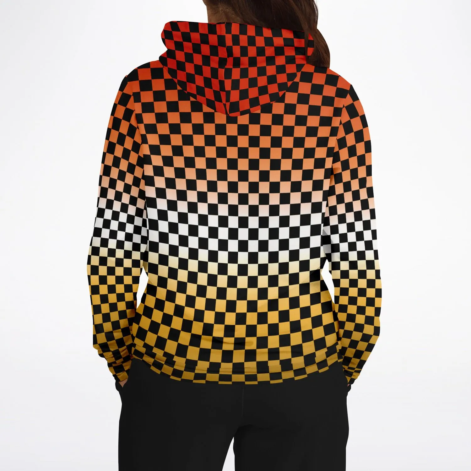 Butch Lesbian Pride Black Checkered Pullover Hoodie