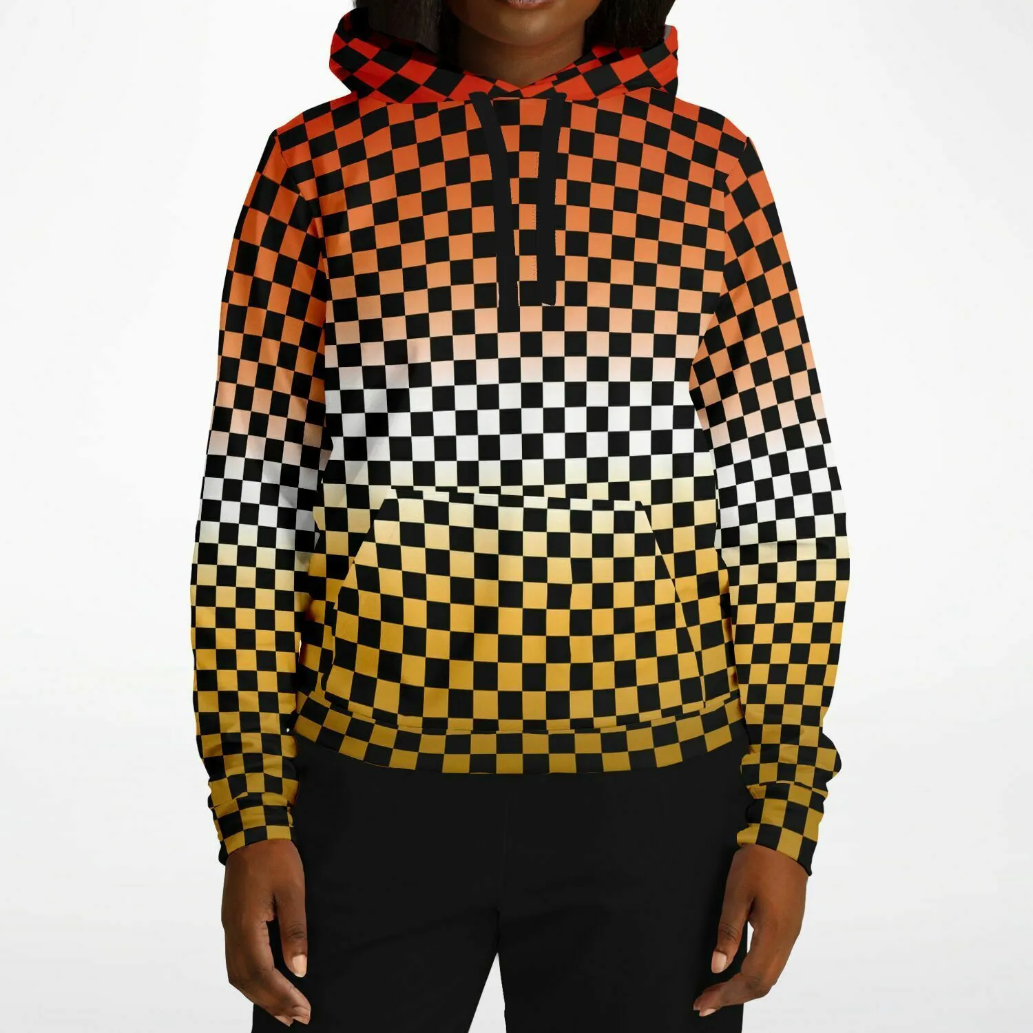 Butch Lesbian Pride Black Checkered Pullover Hoodie