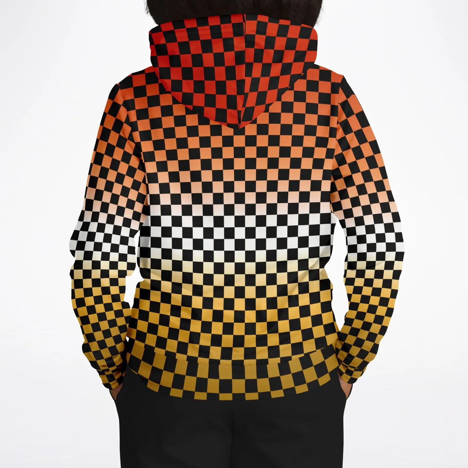 Butch Lesbian Pride Black Checkered Pullover Hoodie