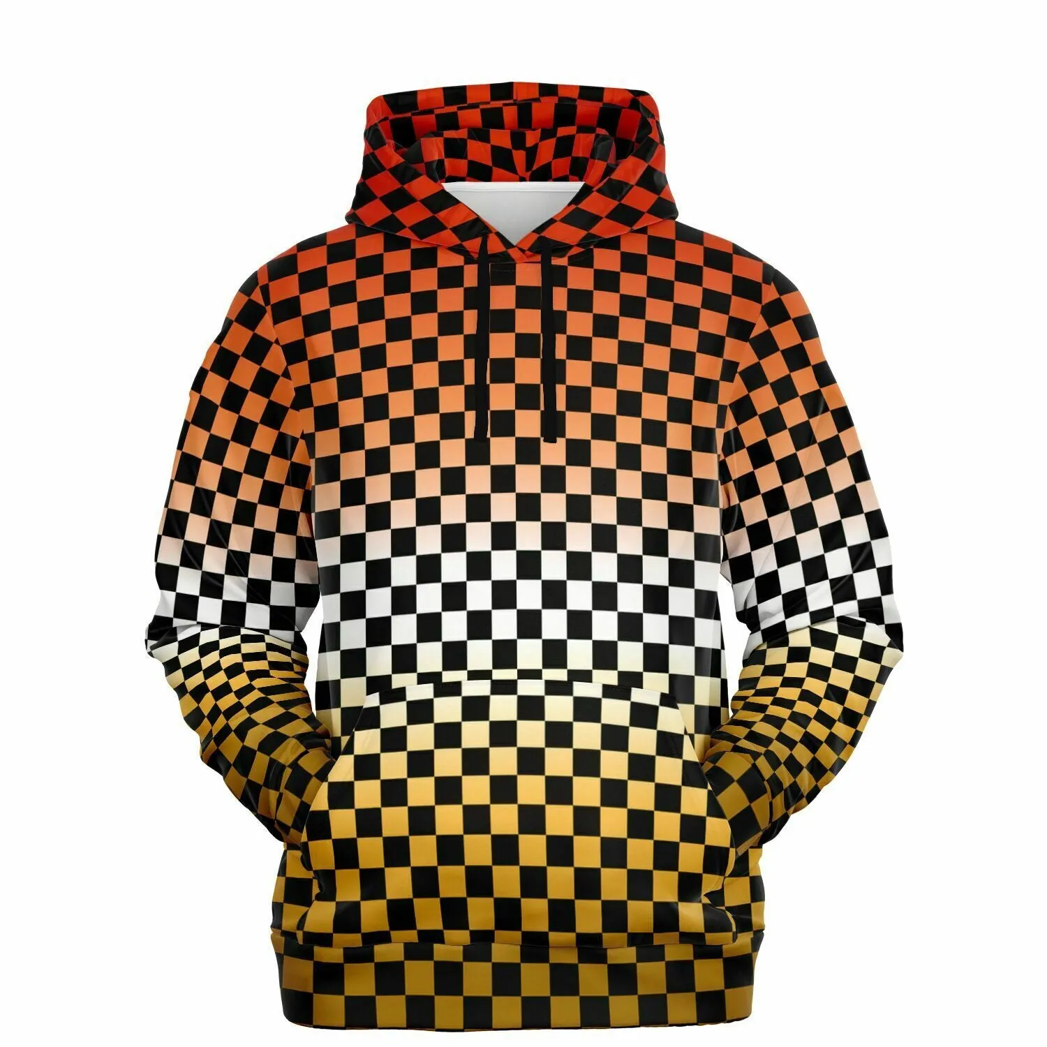 Butch Lesbian Pride Black Checkered Pullover Hoodie