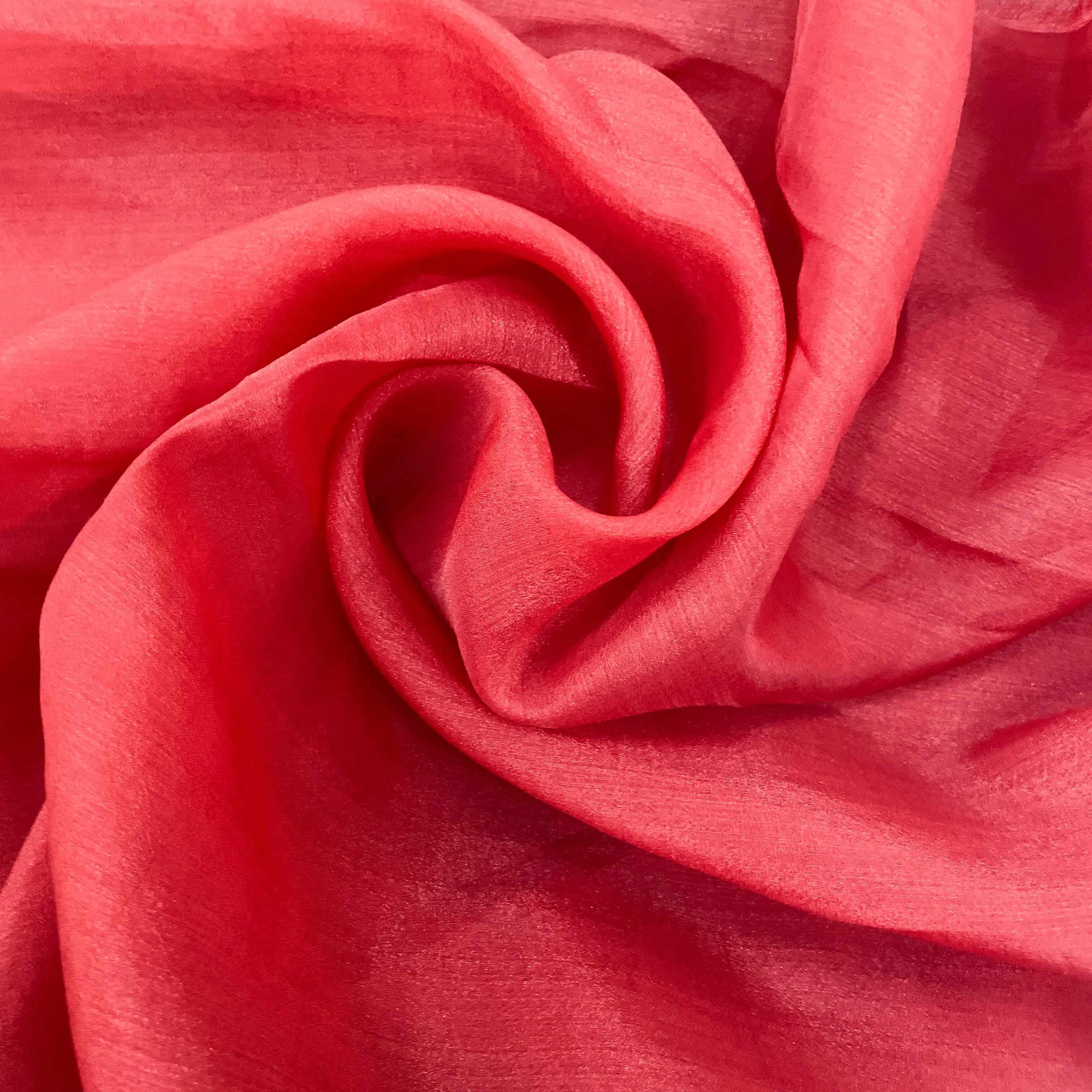 Carmine Red Solid Tissue Fabric