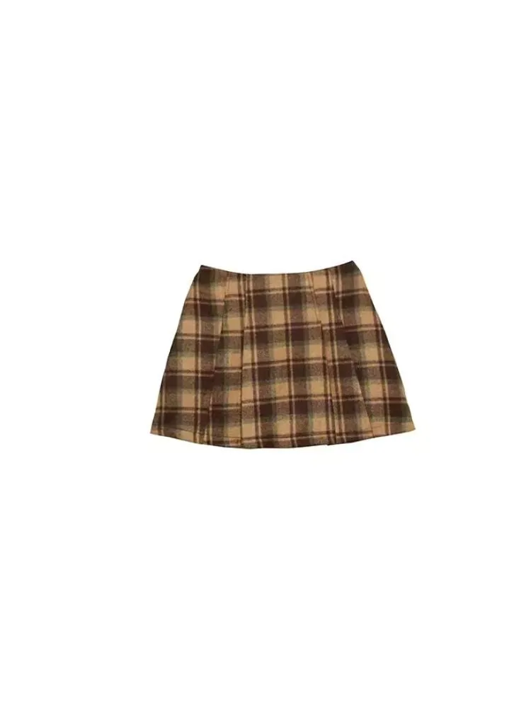 Checkered Lined Skirt Pants【s0000006465】