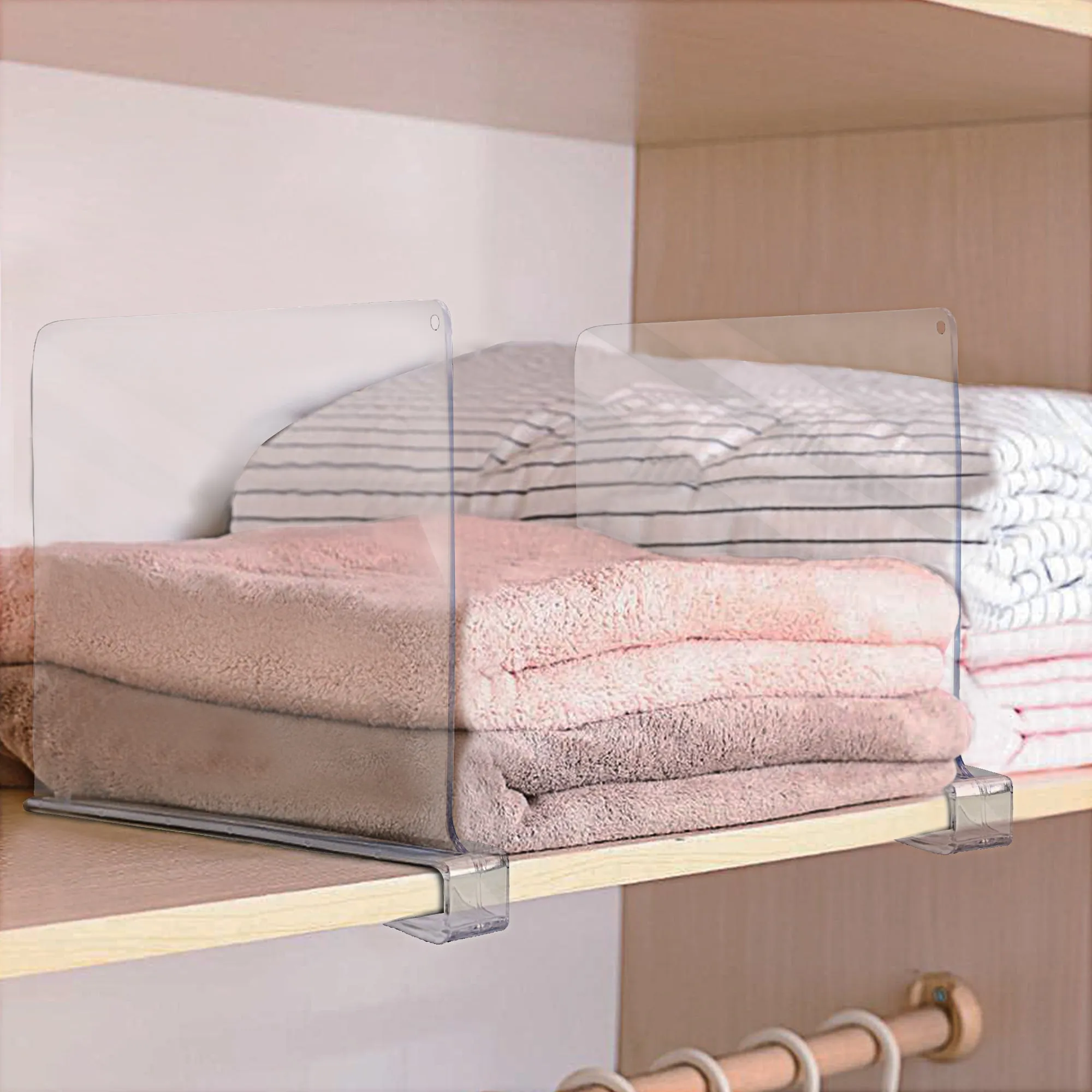 Clear Shelf Divider Set (Clip-On)