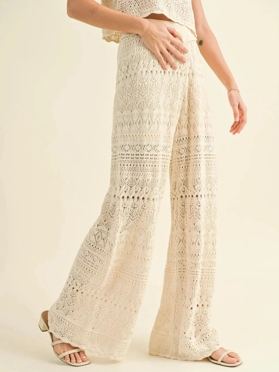 Crochet Pants - Ivory FINAL SALE