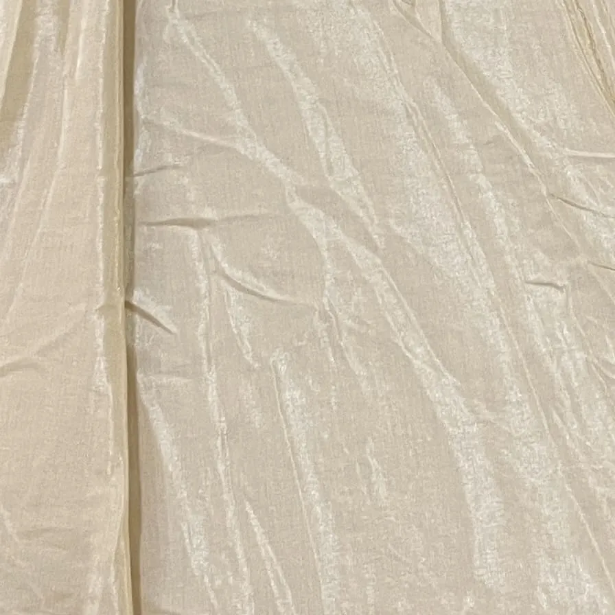 Dark Cream Solid Shantoon Fabric