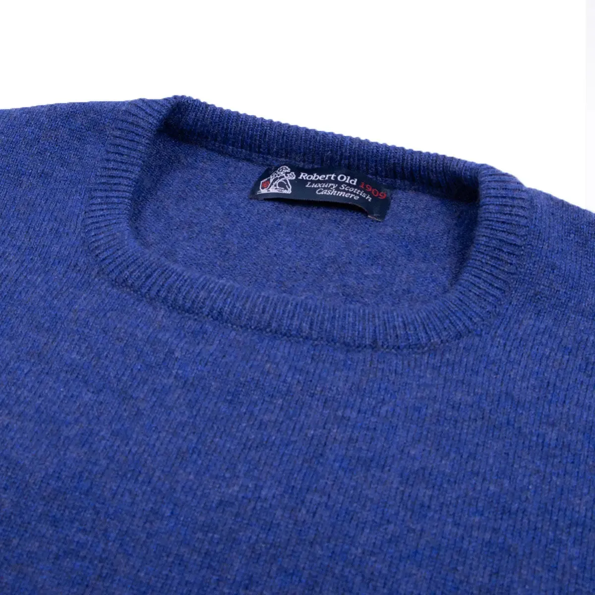 Electric Indigo Tiree 4ply Crew Neck Cashmere Sweater