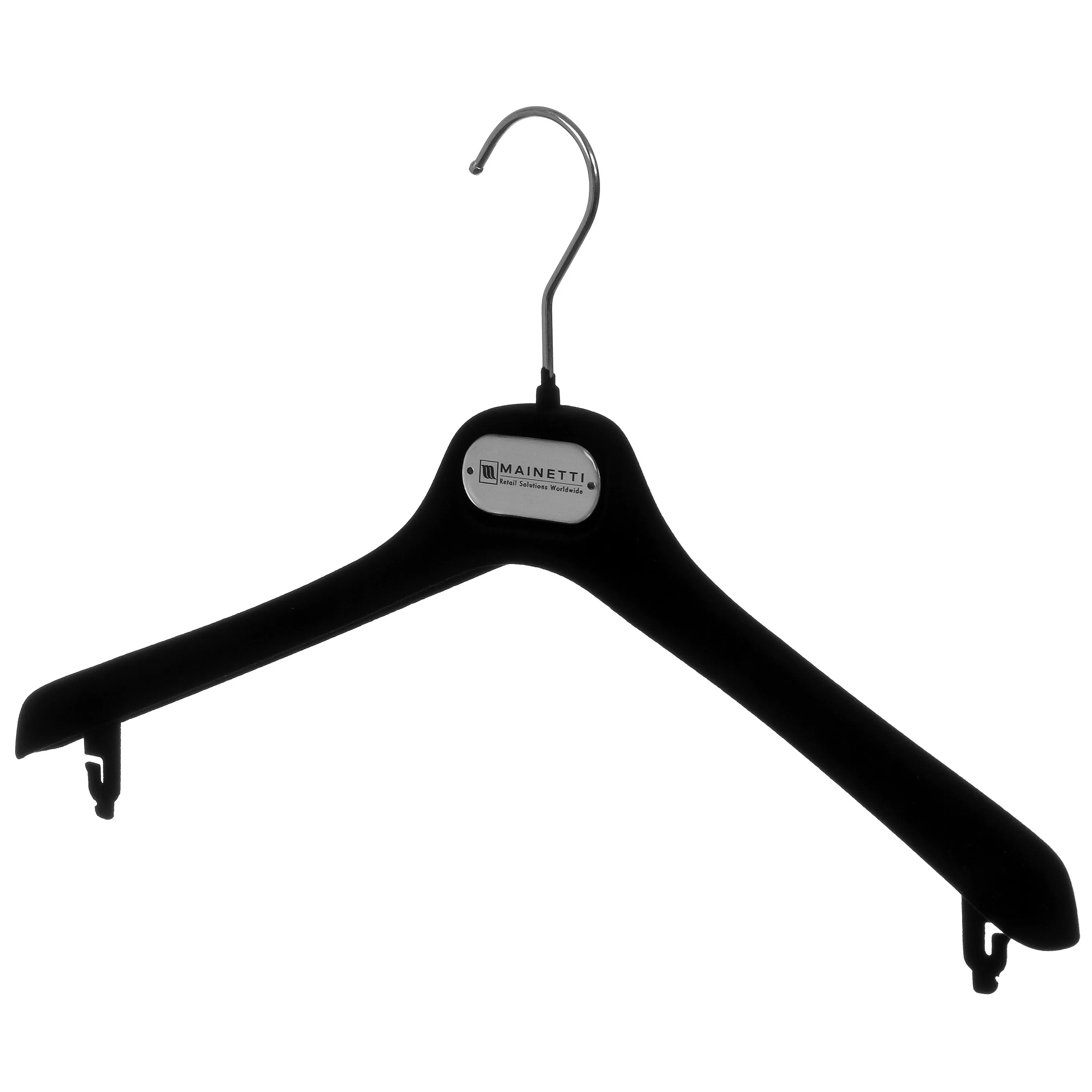 ELL - 16.5" Black Flocked Jacket Hanger