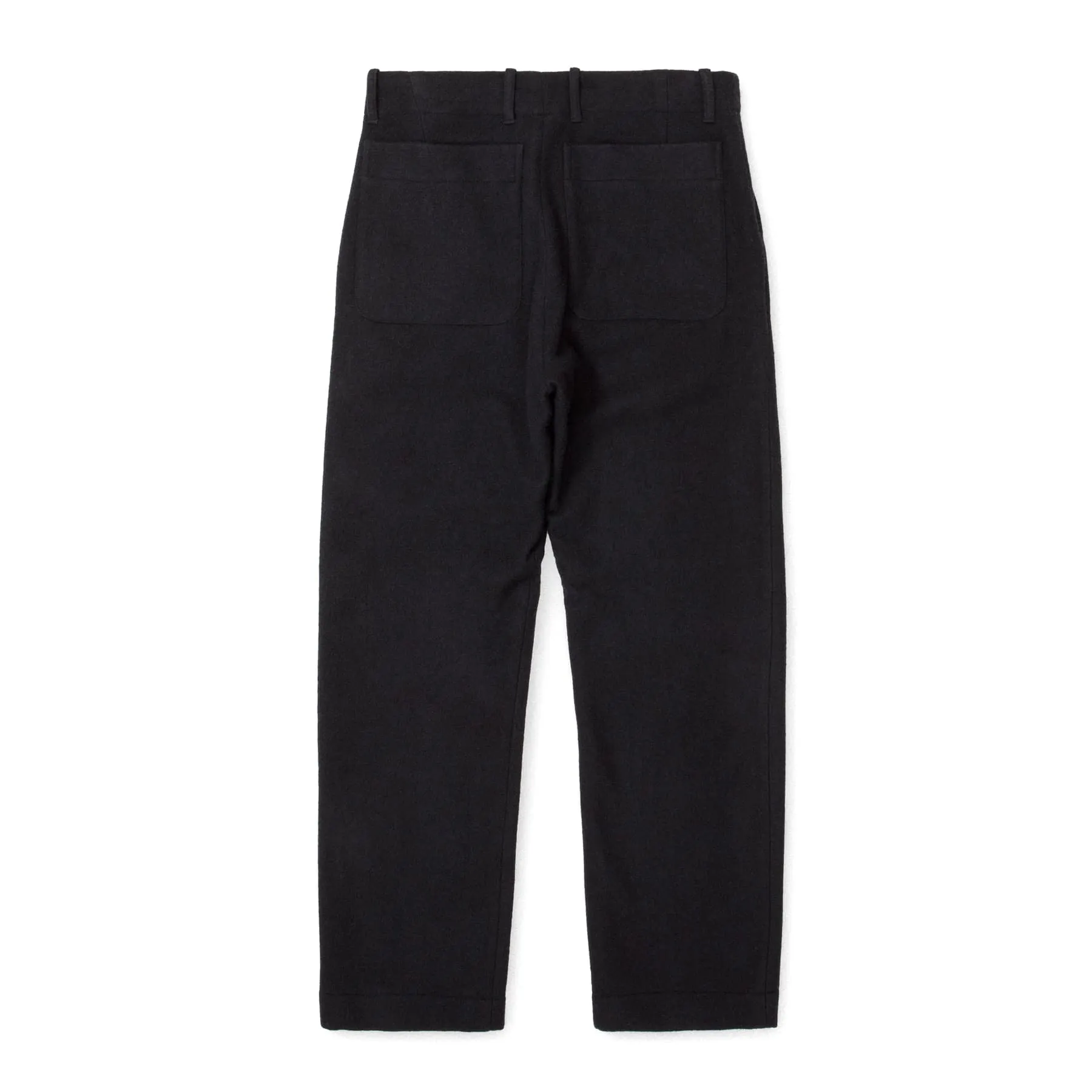 Fox P Lined Trousers Pure Wool Flannel - Black