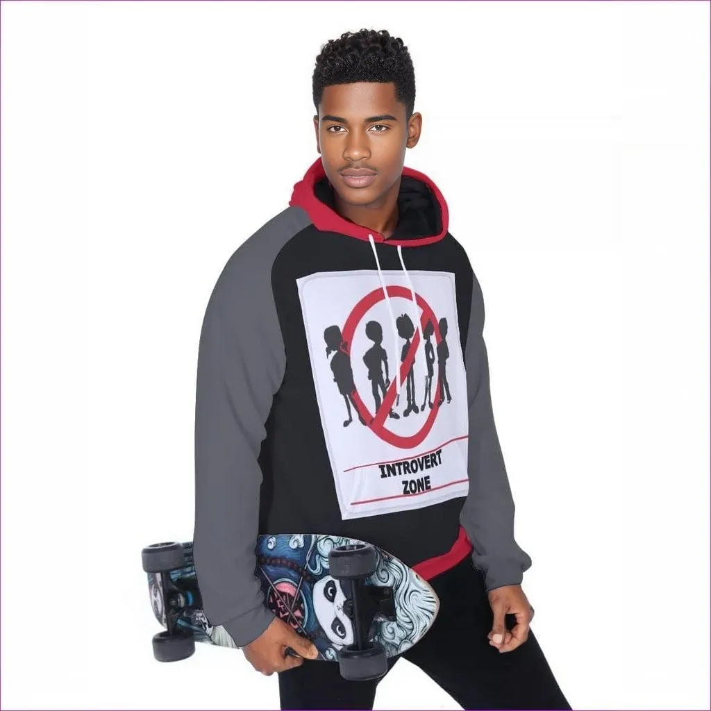 Introvert Men's Heavy Fleece Raglan Hoodie