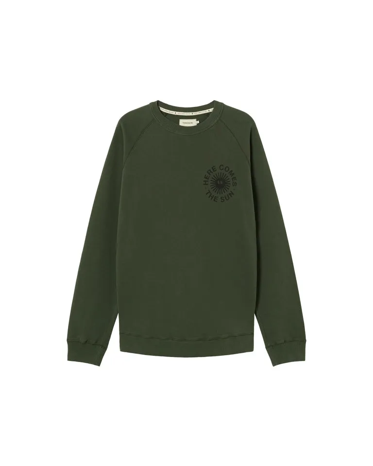 LAST ONE in XL - Happy Sun Sweatshirt - Green