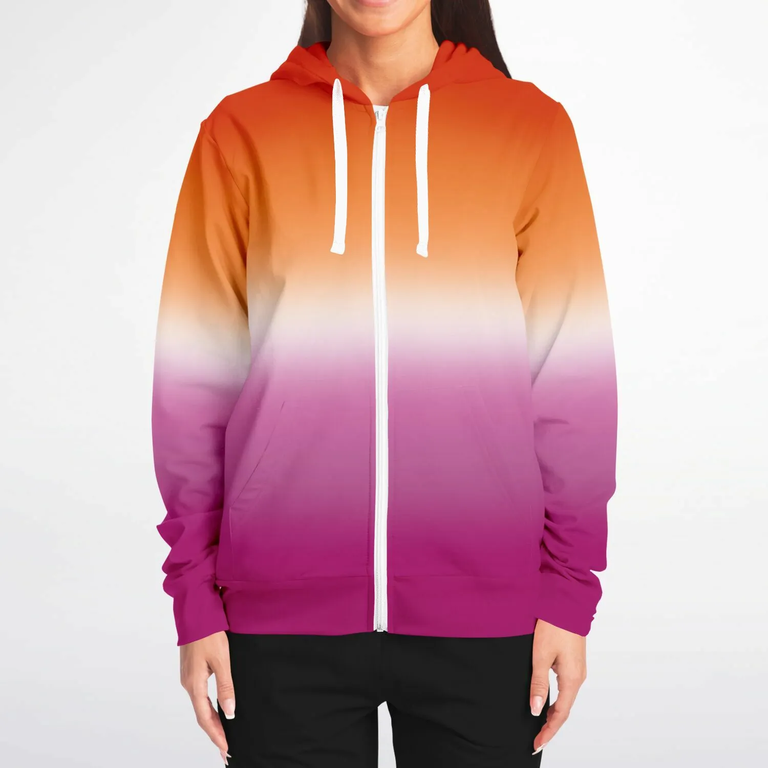 Lesbian Pride Ombre Full-Zip Hoodie