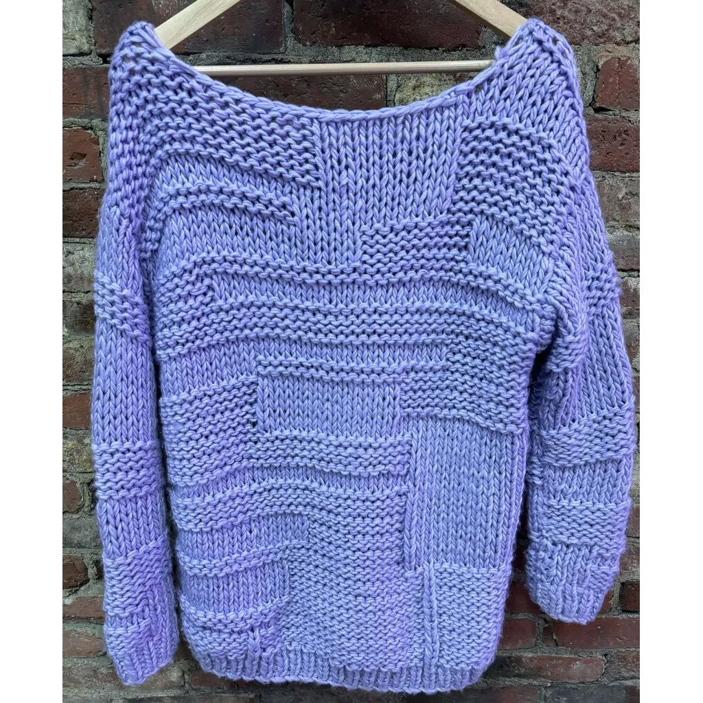 Lovers & Friends Thick Knit Purple Off The Shoulder Vail Sweater - Size Small