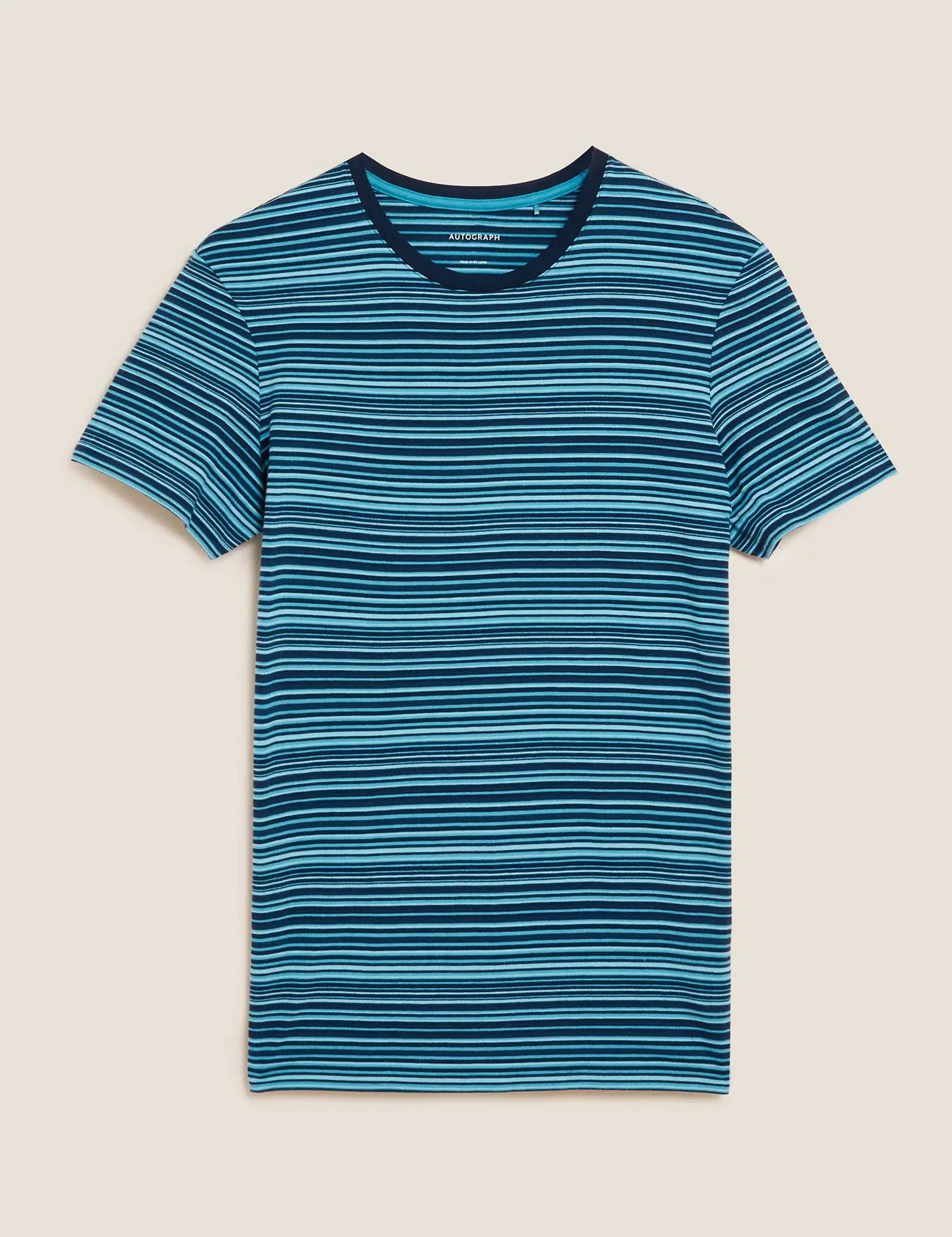 M&S Men S/S R-Neck Striper T-Shirt T14/1605A