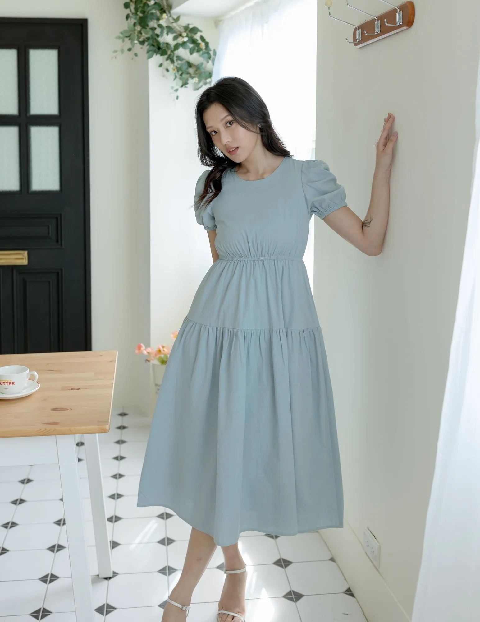 Matilda Tiered Dress in Blue