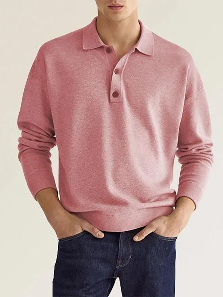 Mens Classic Long Sleeve Polo Shirts