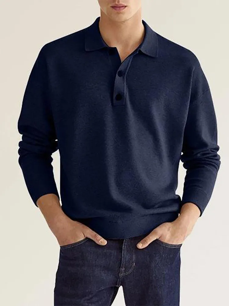 Mens Classic Long Sleeve Polo Shirts