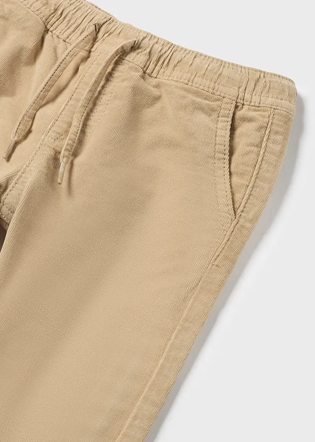 Micro-Cord Lined Pants, Almond, 2537