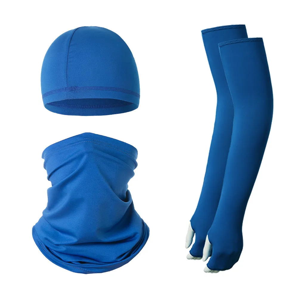 Outdoor sun protection arm sleeve cycling cap for outdoor men and women