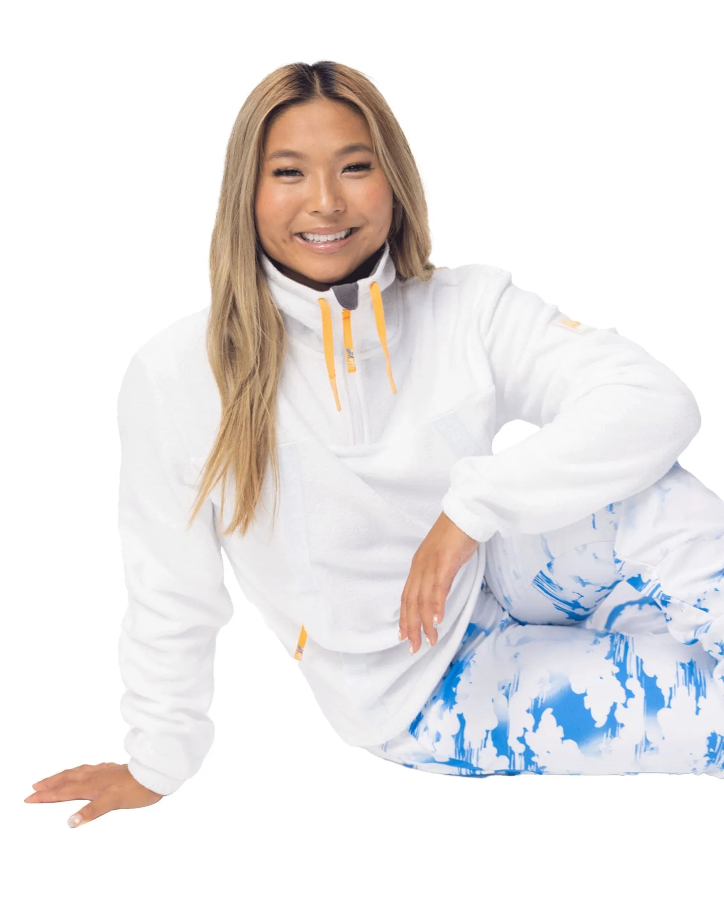 Roxy Women's Chloe Kim Technical Half-Zip Fleece - Bright White