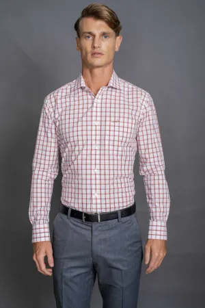 Slim Fit Long sleeves-Formal Shirts-Red Clay