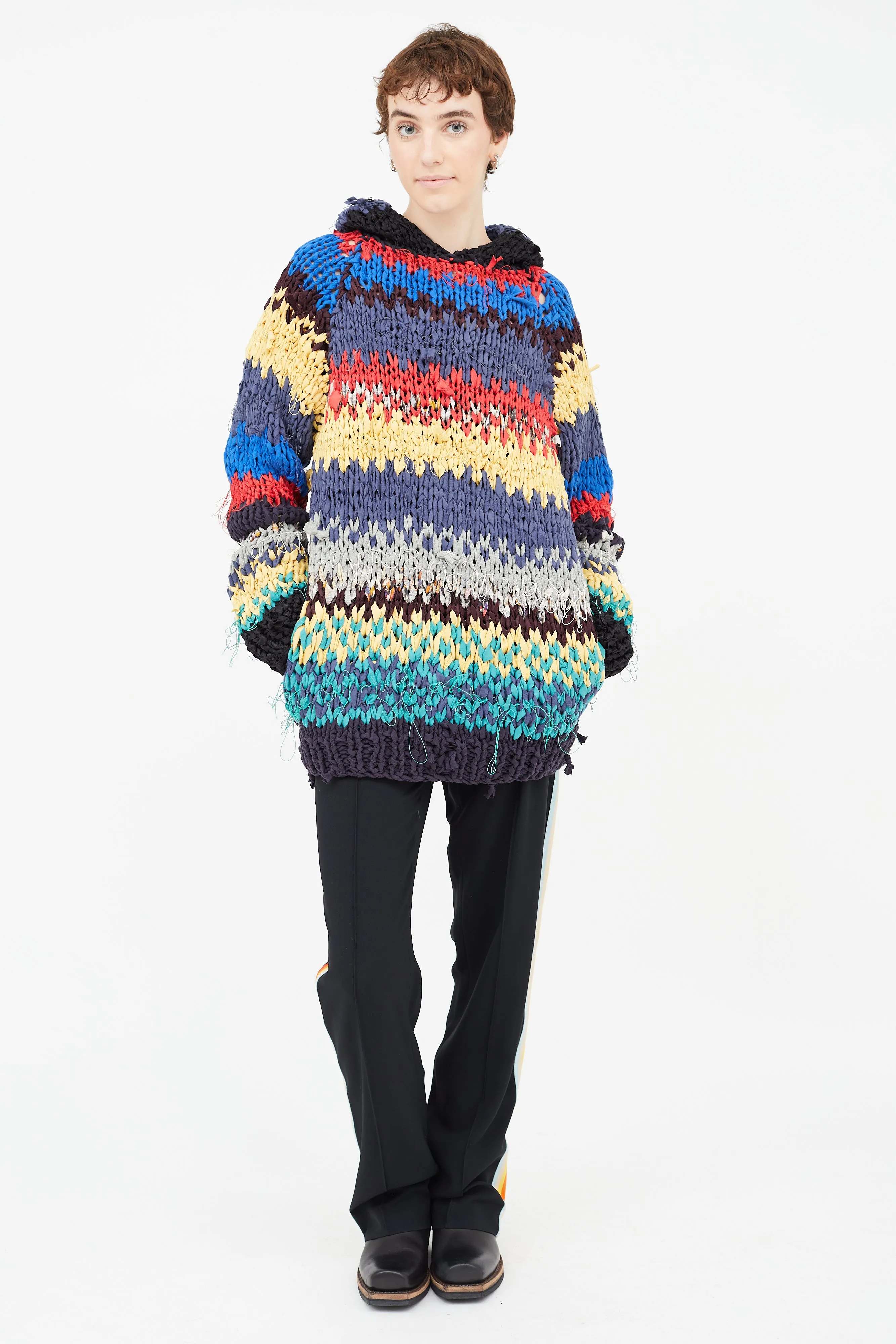 Spring 2012 Multicolour Thick Knit Hoodie