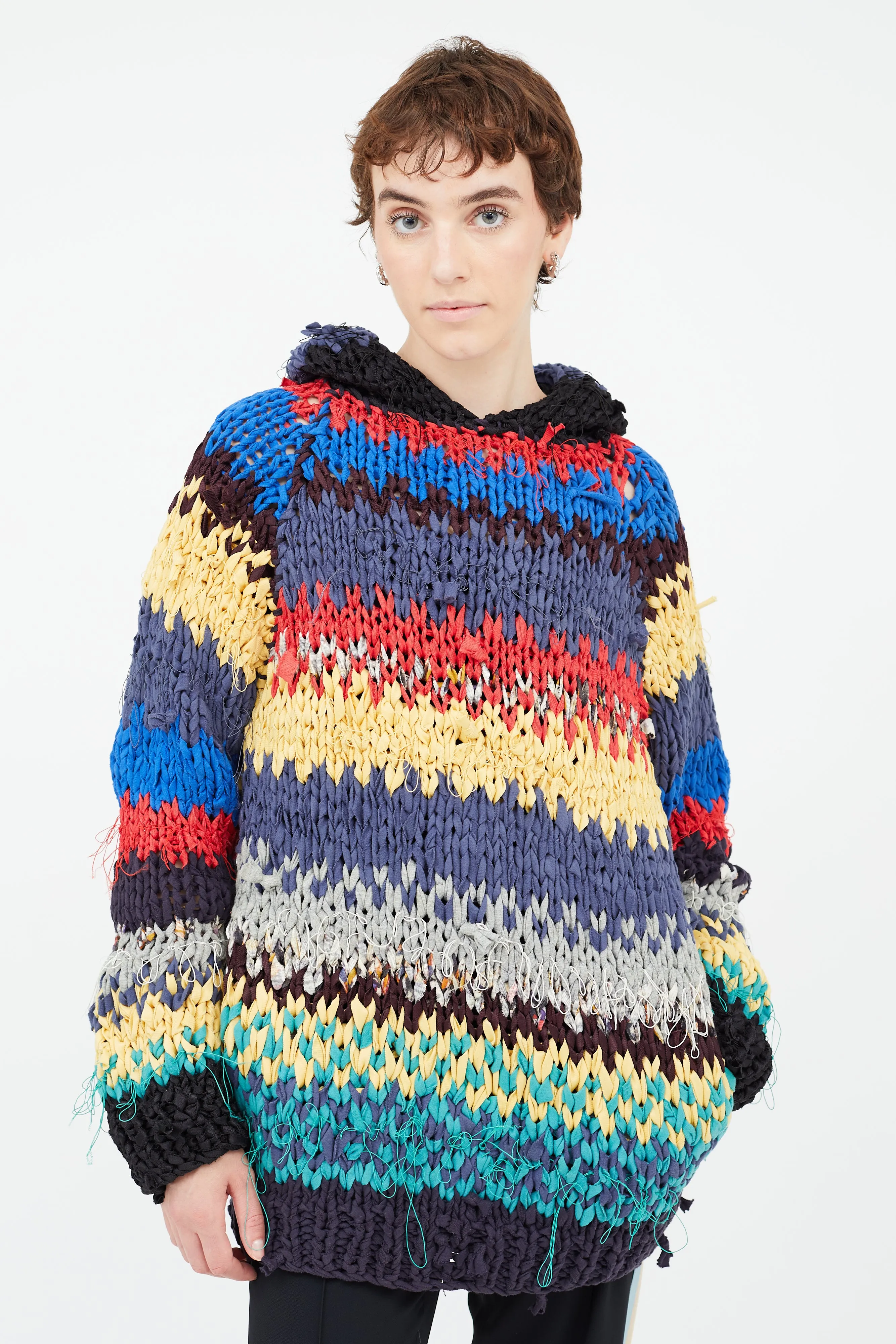 Spring 2012 Multicolour Thick Knit Hoodie