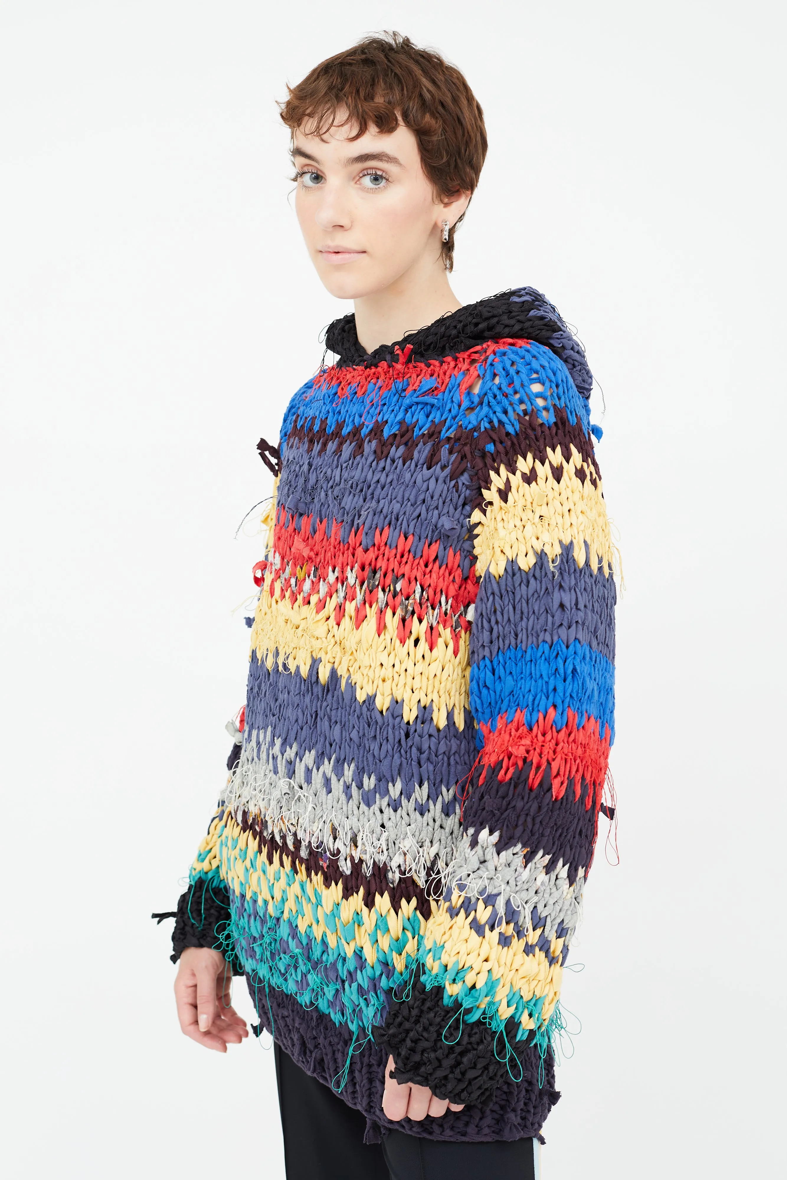 Spring 2012 Multicolour Thick Knit Hoodie