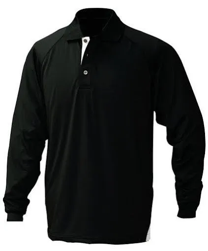 Stencil Mens Long Sleeve Team Polos (1042)