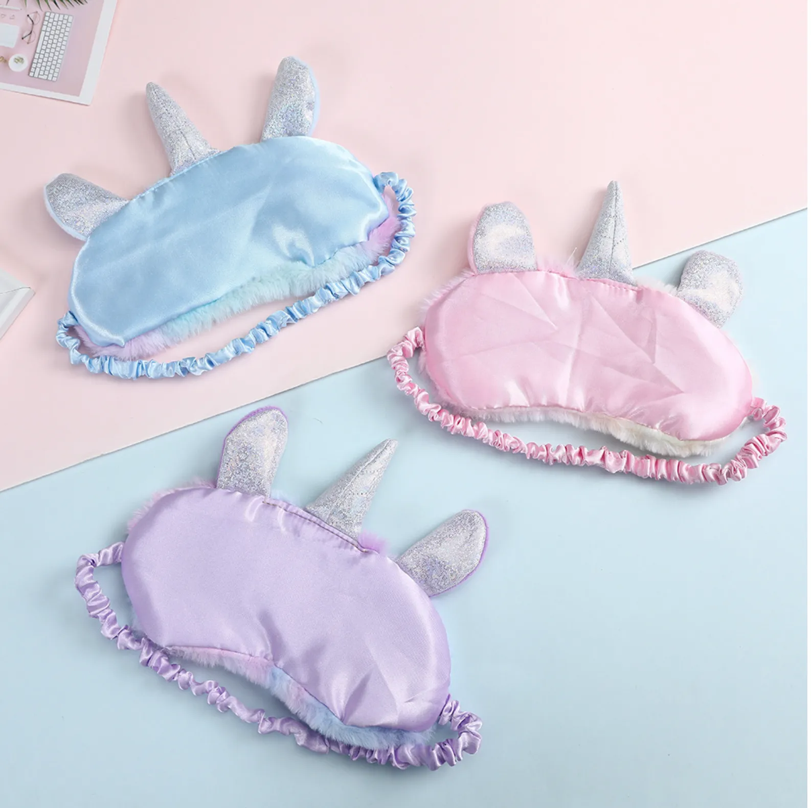 Unicorn Plush Rainbow Eye Mask