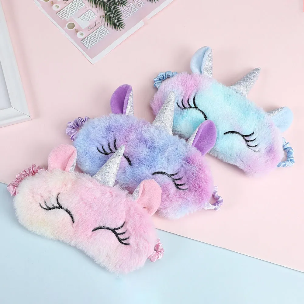 Unicorn Plush Rainbow Eye Mask