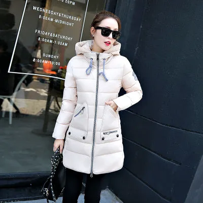 Winter  long down Jacket  2017 top quality pakas Women long sleeve hooded Parka Winter Plus Size  Lady hot Coats Christmas YY285