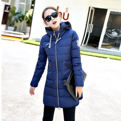 Winter  long down Jacket  2017 top quality pakas Women long sleeve hooded Parka Winter Plus Size  Lady hot Coats Christmas YY285