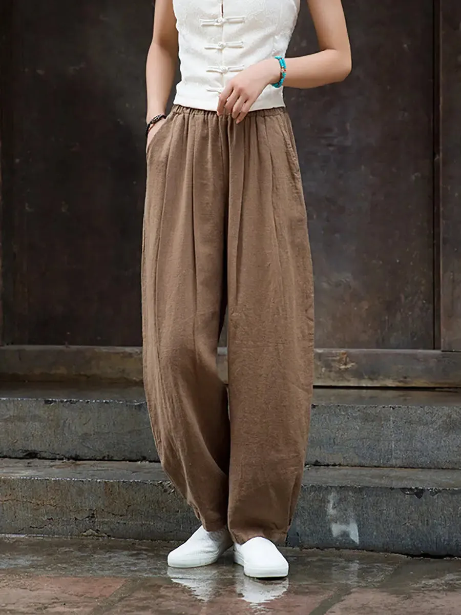 Women Solid Fleece-lined Pants