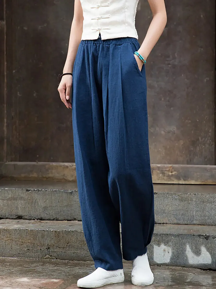 Women Solid Fleece-lined Pants