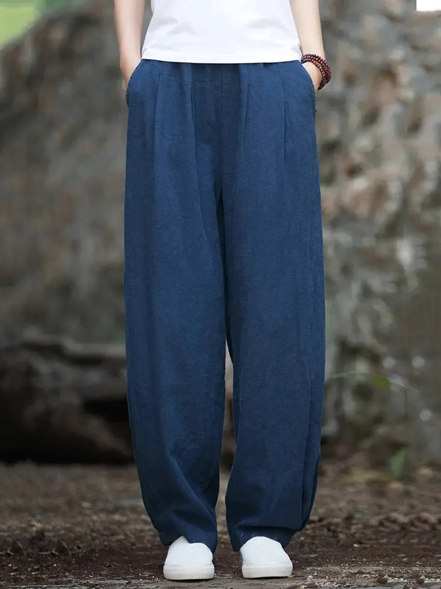 Women Solid Fleece-lined Pants