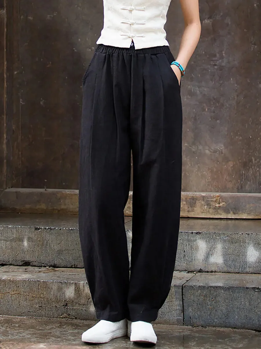 Women Solid Fleece-lined Pants