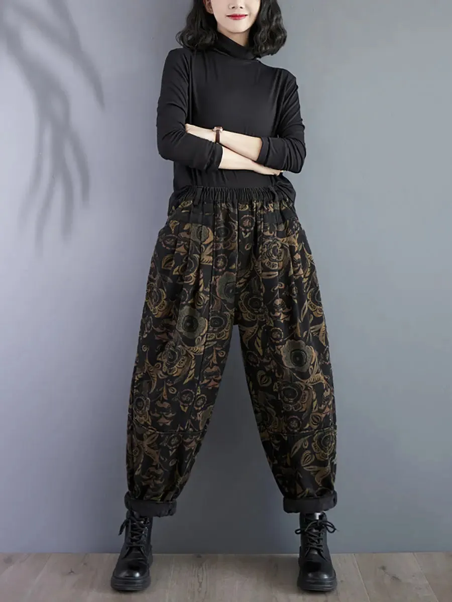 Women Winter Fleece-lined Harem Pants